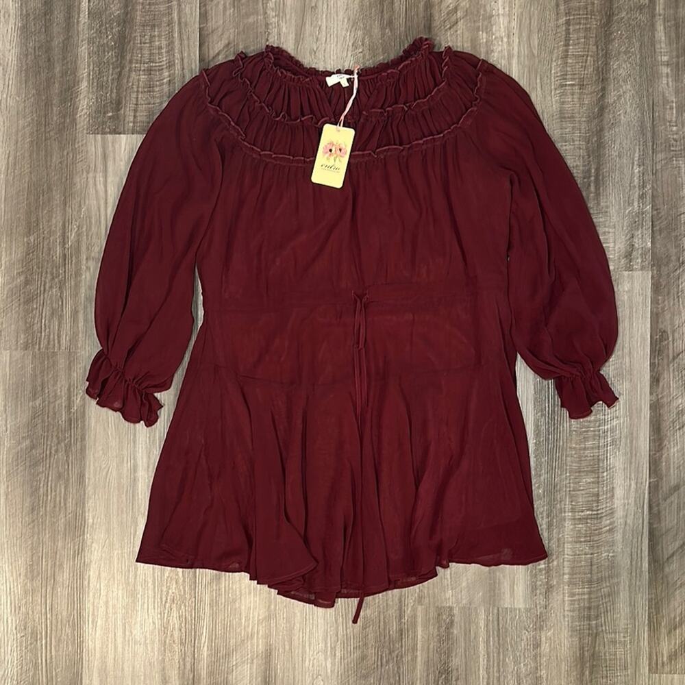 Entro Boho Long Sleeve Dress - Large